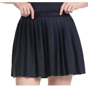 Tretorn Women's Sz S Black Pleated Tennis Skirt With Built-In Shorts